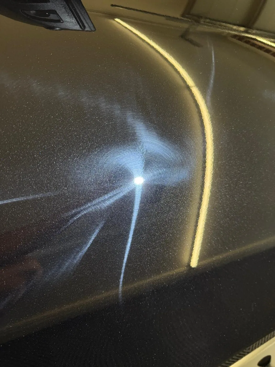 Swirl marks before paint correction in Sydney